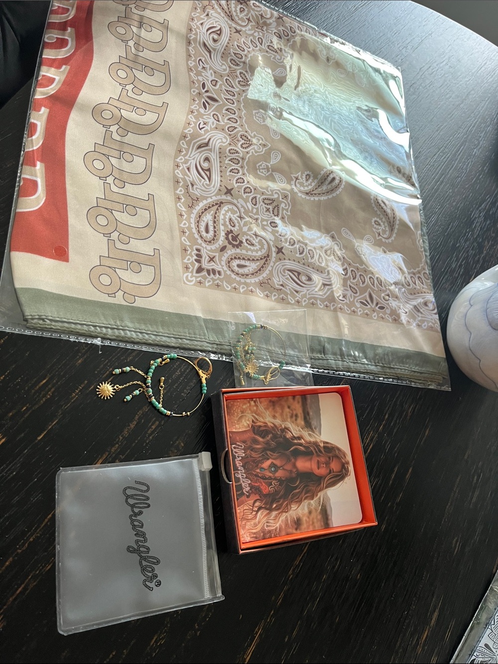 Wrangler Western Earrings & Scarf